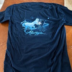 Navy Blue Graphic T-Shirt with 'Always' Design